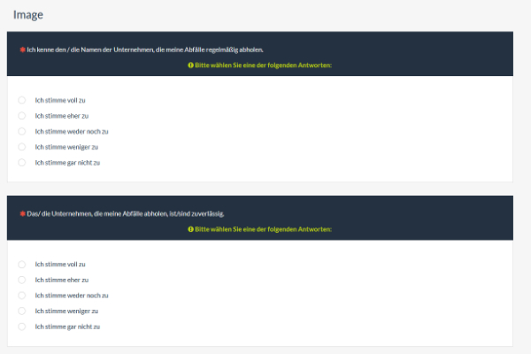 Wertstoffhof mit Deutschlandkarte und Hinweis auf den dritten Oktober.